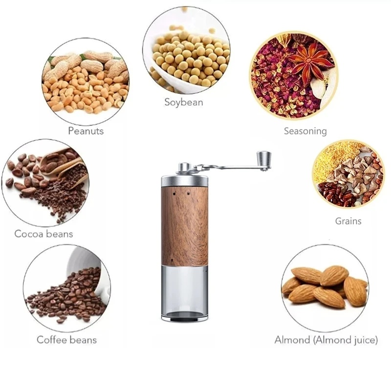 Portable Wood‑Grain Manual Cof - огляд і ціна Coffee Equipment Grinder