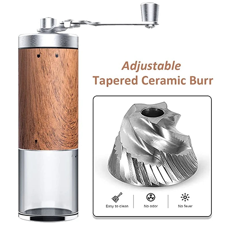 Portable Wood‑Grain Manual Cof - огляд і ціна Coffee Equipment Grinder