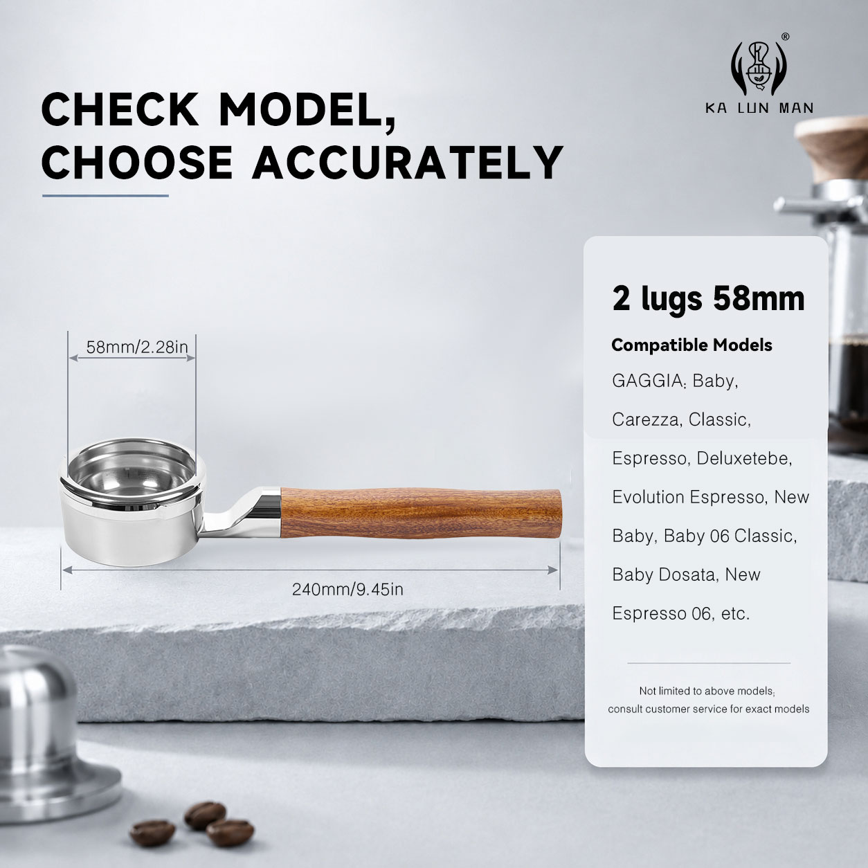 58mm 2‑Lugs Bottomless Portafi - огляд і ціна Equipment Of Coffee Machine