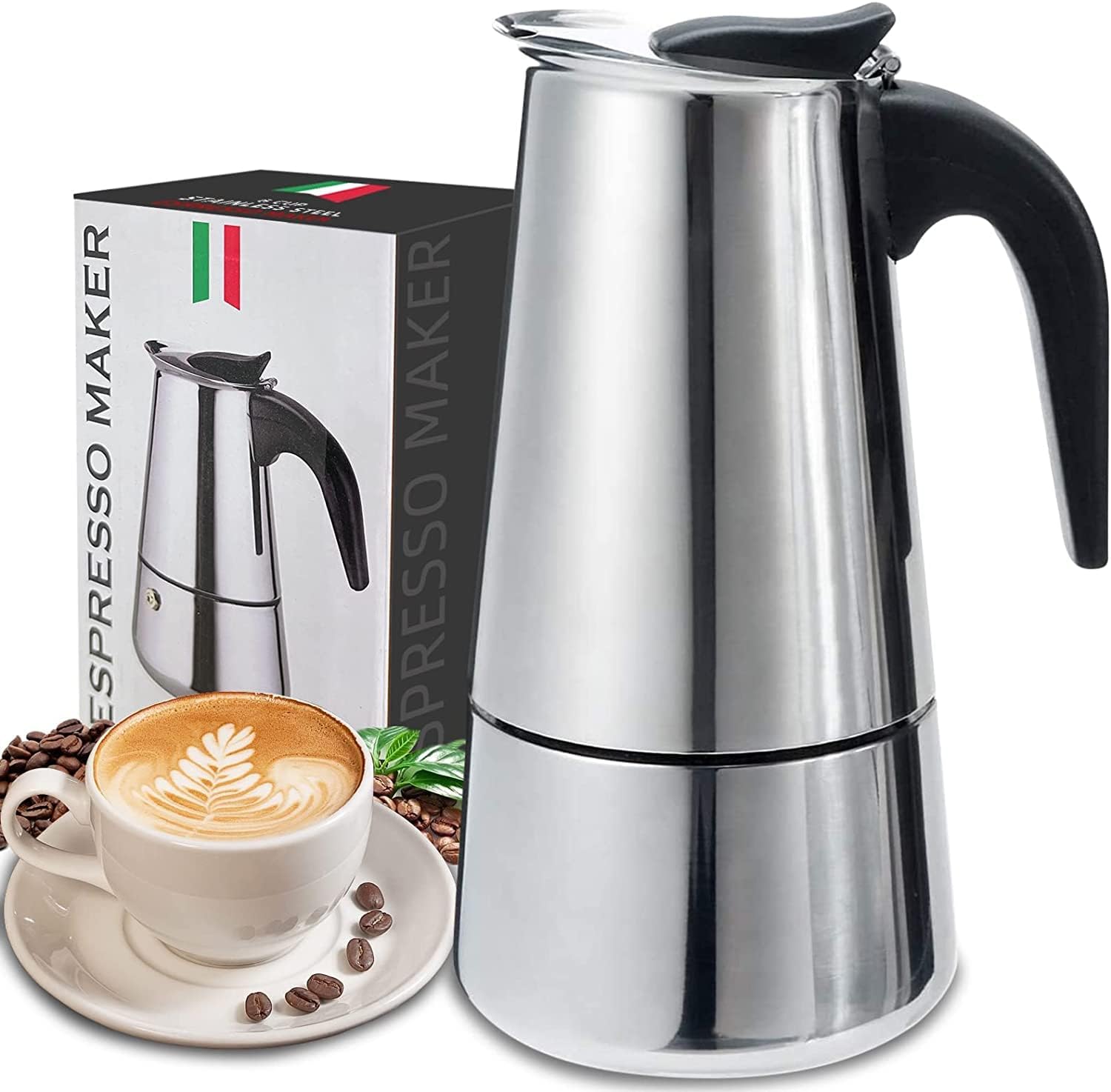 4/6/9 Cups Moka Pot Caffe Mach - огляд і ціна Equipment Of Coffee Machine